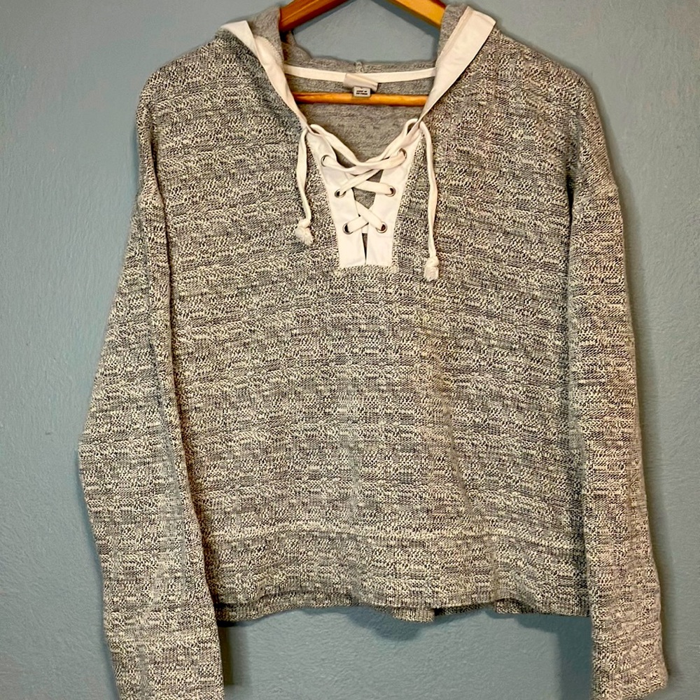 A New Day Women’s lightweight gray hooded sweatshirt - Size L